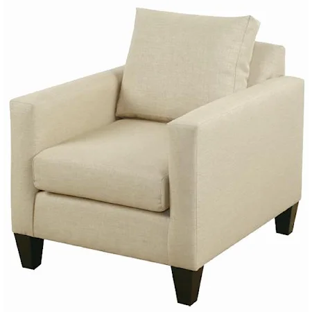 Customizable Upholstered Accent Chair with Track Arms